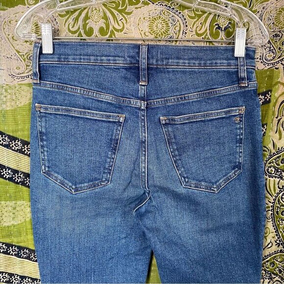 Madewell Mather Wash Mid-Rise Kick Out Crop Jeans Size 26 - Picture 9 of 16
